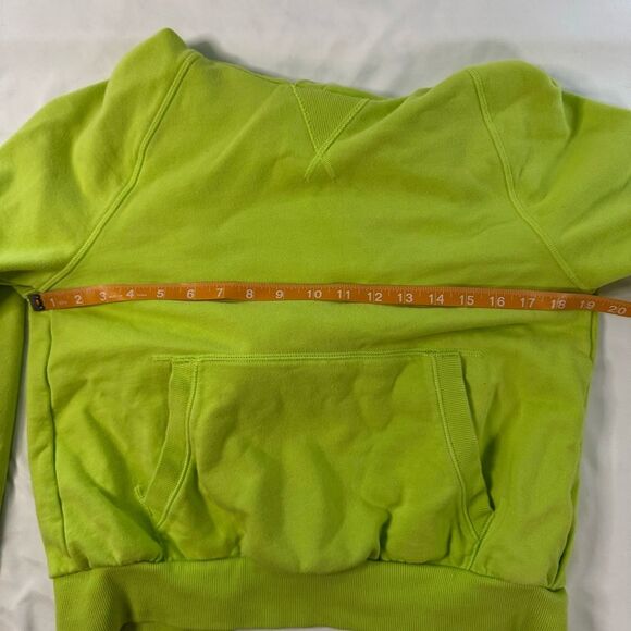 Athleta Moonrise Neon Green Hoodie Sweatshirt Size S Open Back Thick Bright Gym - Picture 8 of 12